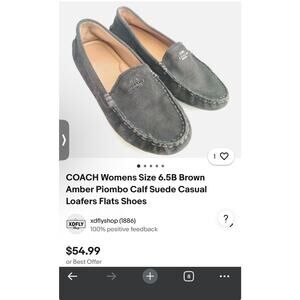 Coach Amber loafers women’s sz 9.5 gray